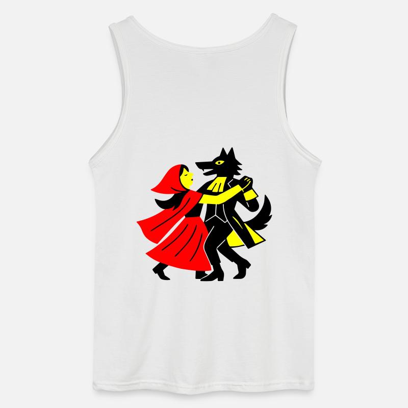 Walzer mit dem Wolf - Gildan Männer Tank Top - Weiß