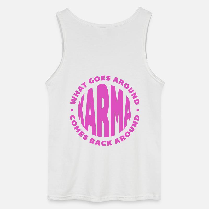 Karma - Gildan Männer Tank Top - Weiß