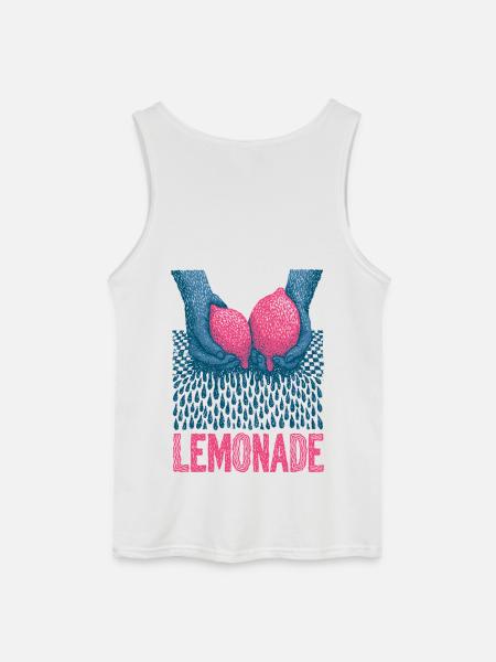 Lemonade Hands Blue Pink Retro - Gildan Men’s Tank Top - white