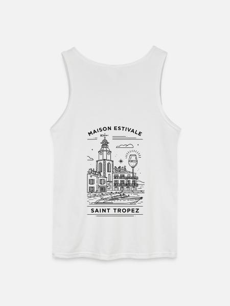 Saint Tropez - Gildan Männer Tank Top - Weiß