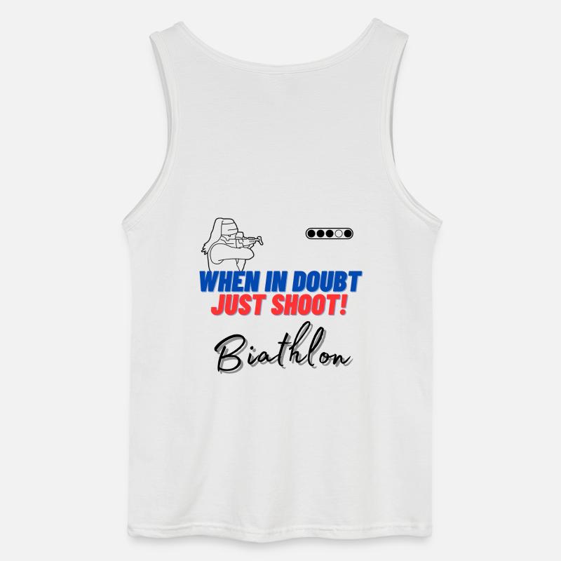 When in doubt just shoot! - Gildan Männer Tank Top - Weiß