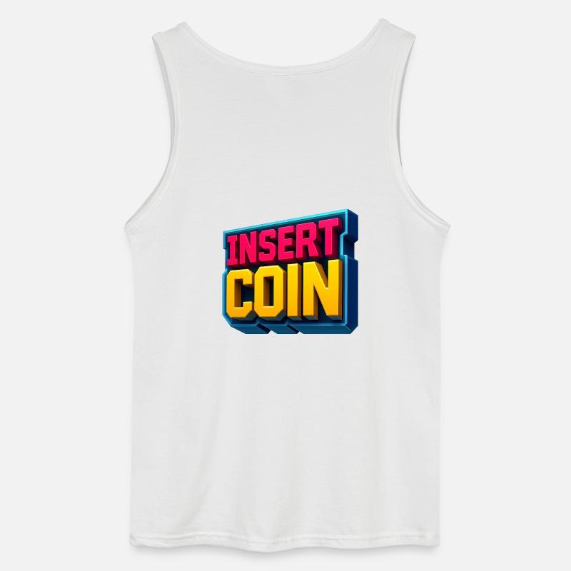 Neon Retro Gaming Design - Gildan Männer Tank Top - Weiß