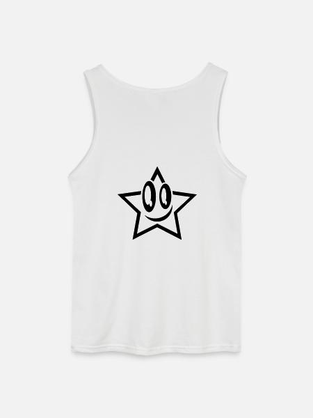 lachender stern gesicht star - Gildan Männer Tank Top - Weiß