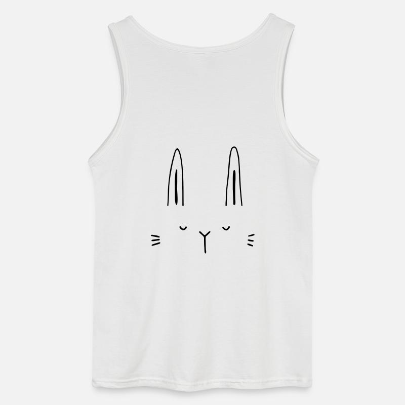 Hase Hasengesicht Gesicht Geschenkidee - Gildan Männer Tank Top - Weiß