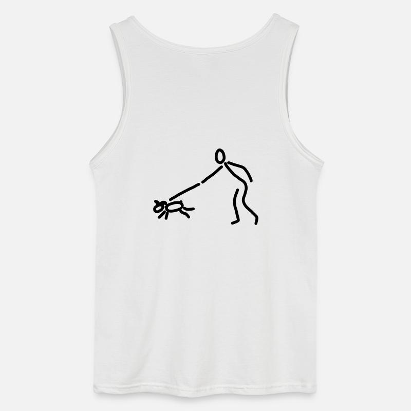 iYpsilon Hund gassi - Gildan Männer Tank Top - Weiß