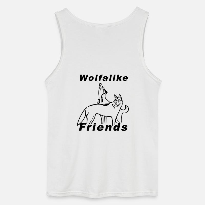 Wolfalike Logo - Gildan Men’s Tank Top - white