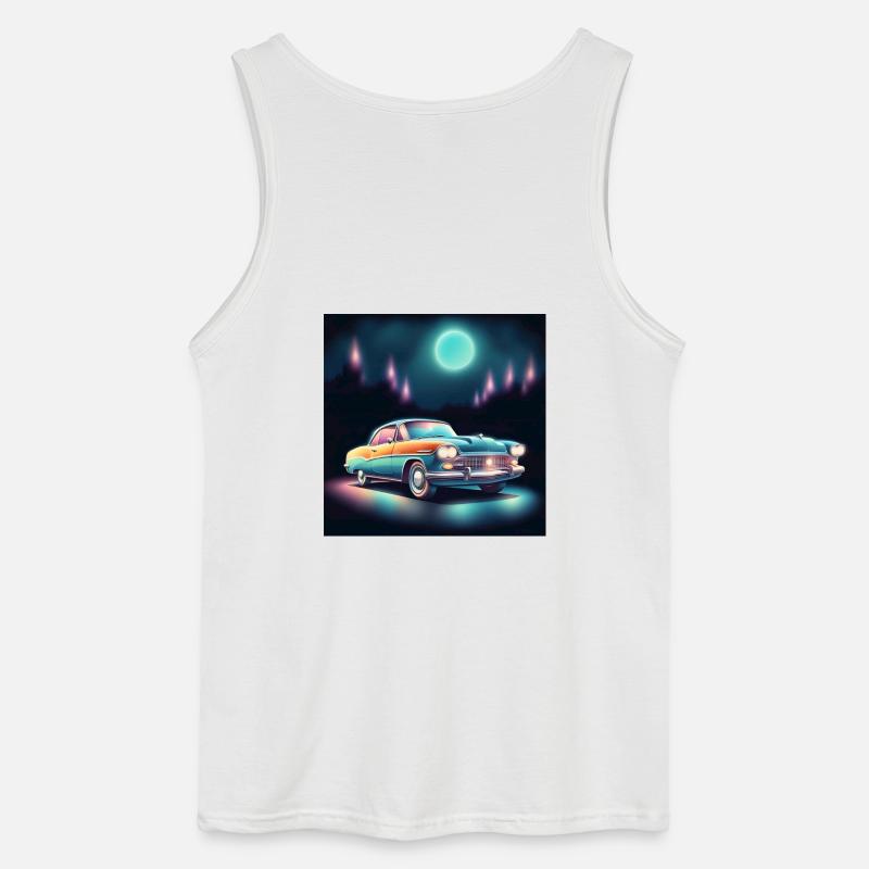 Retro Auto - Gildan Männer Tank Top - Weiß