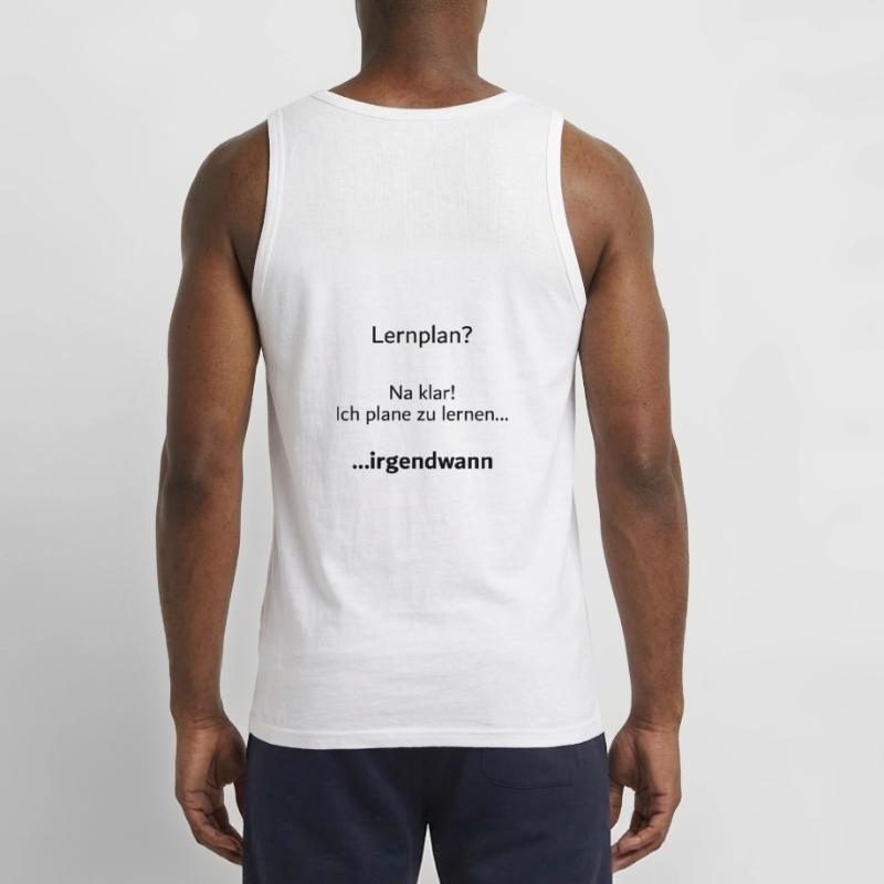Unispruch "Lernplan?" Student Geschenk, Studenten Gildan Männer Tank Top