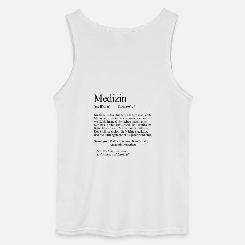 Unispruch "Medizin" Student Geschenk, Studenten - Gildan Männer Tank Top - Weiß