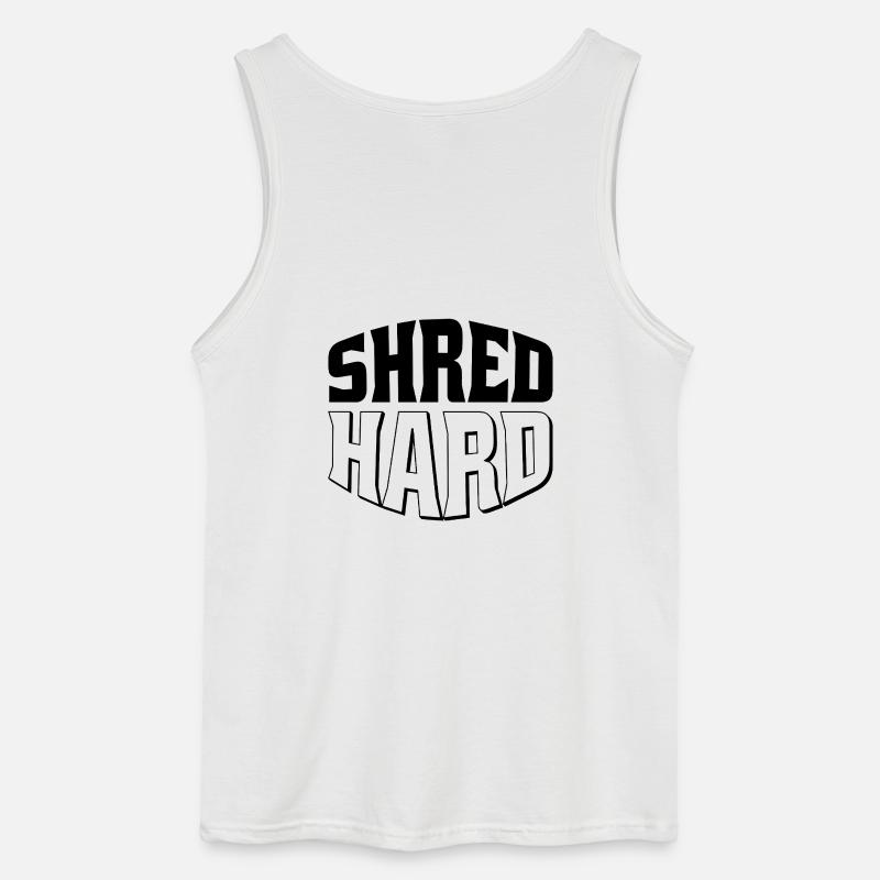 Shred Hard Snowboard Style - Gildan Männer Tank Top - Weiß