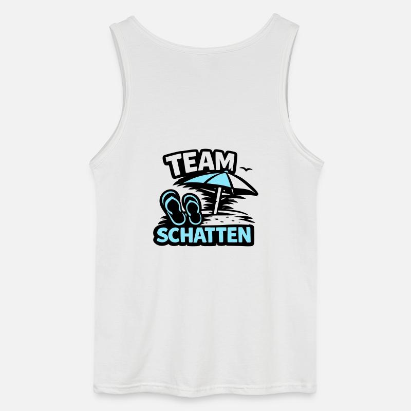 Strand Schatten FlipFlop Logo - Gildan Männer Tank Top - Weiß