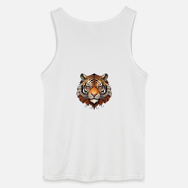 Tiger - Gildan Männer Tank Top - Weiß