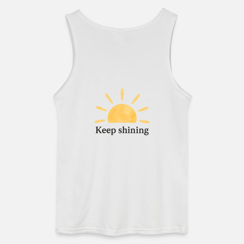 Keep Shining – Sun – Minimalist - Gildan Men’s Tank Top - white