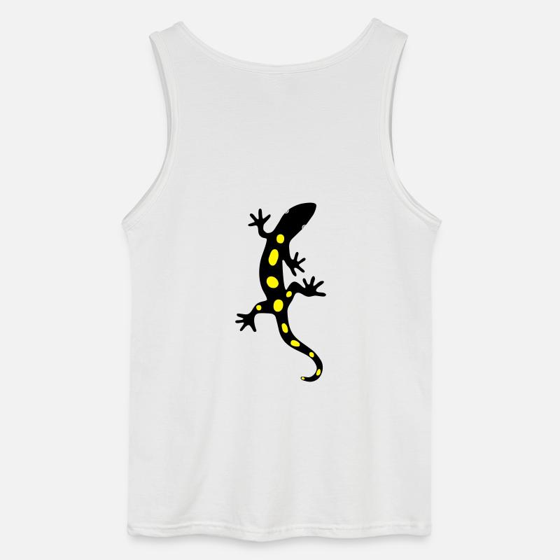 Eidechse Salamander Gecko Feuersalamander - Gildan Männer Tank Top - Weiß