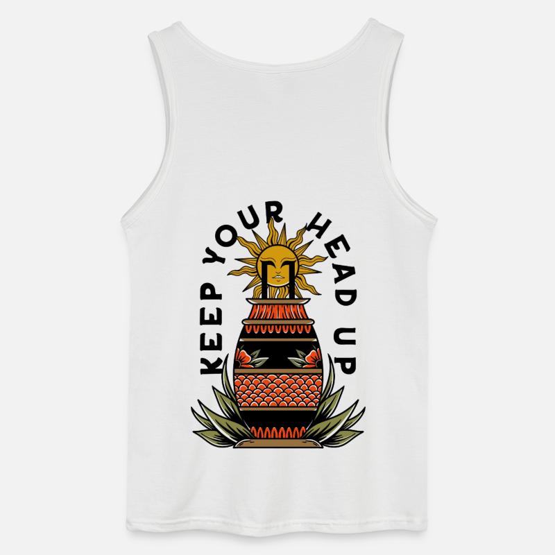 Keep Your Head Up - Gildan Männer Tank Top - Weiß