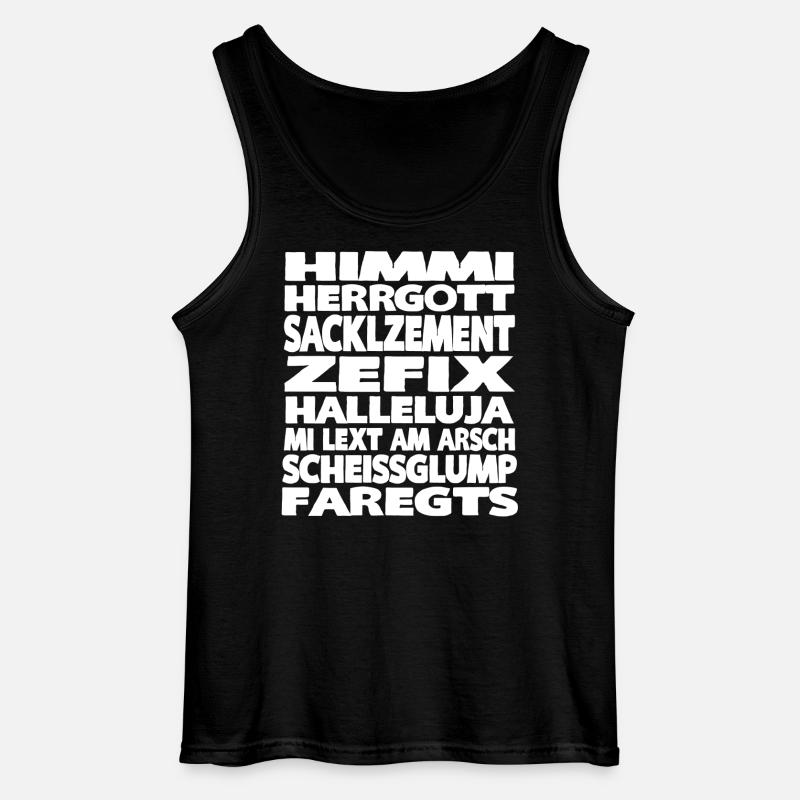 HIMMI HERRGOTT - Gildan Männer Tank Top - Schwarz