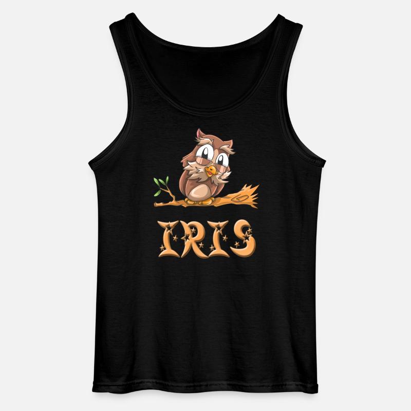 Eule Iris - Gildan Männer Tank Top - Schwarz