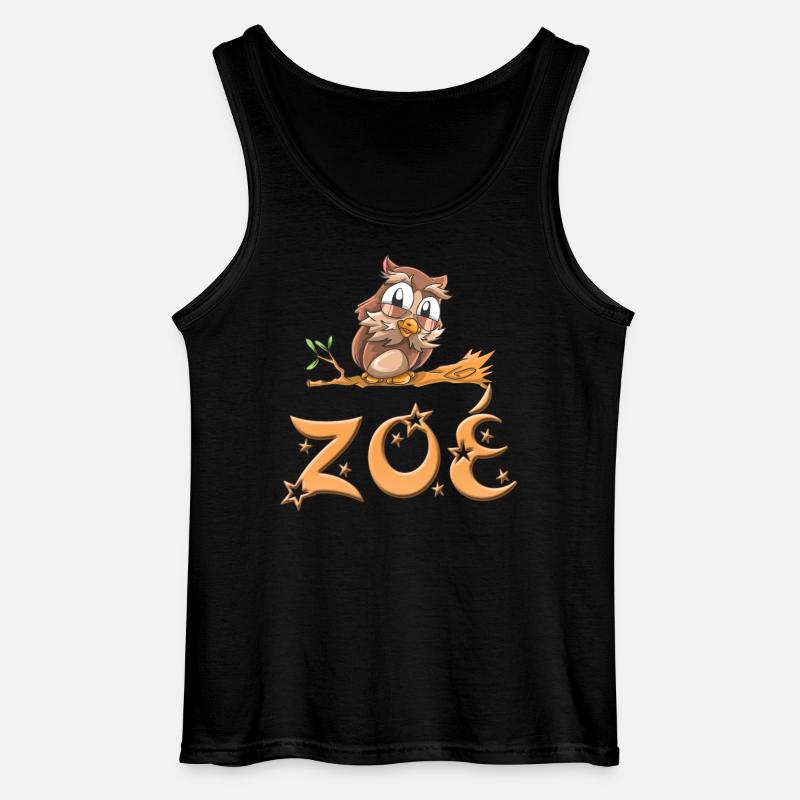 Eule Zoé - Gildan Männer Tank Top - Schwarz