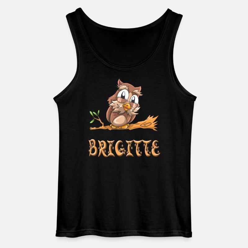 Eule Brigitte - Gildan Männer Tank Top - Schwarz