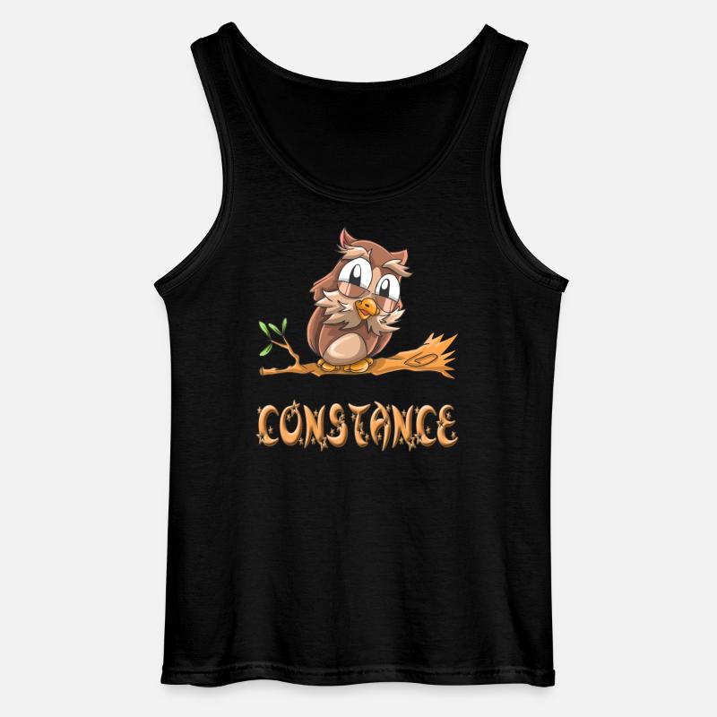 Eule Constance - Gildan Männer Tank Top - Schwarz
