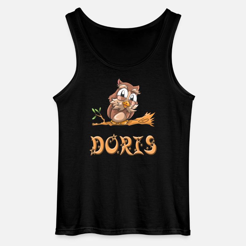 Eule Doris - Gildan Männer Tank Top - Schwarz