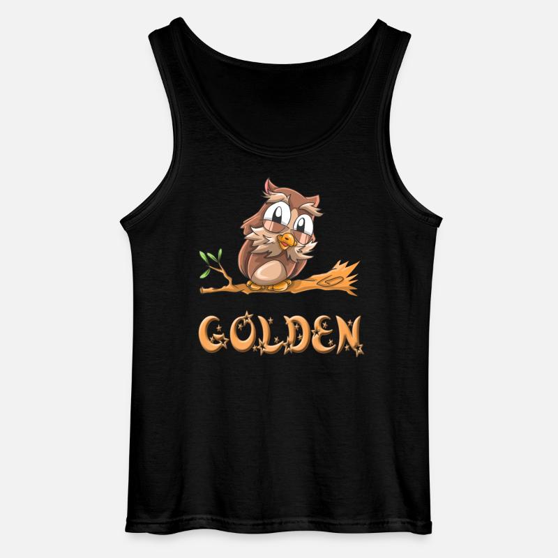 Eule Golden - Gildan Männer Tank Top - Schwarz