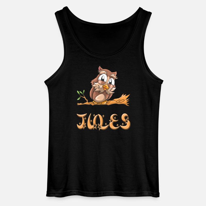 Eule Jules - Gildan Männer Tank Top - Schwarz