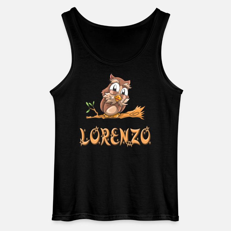 Eule Lorenzo - Gildan Männer Tank Top - Schwarz