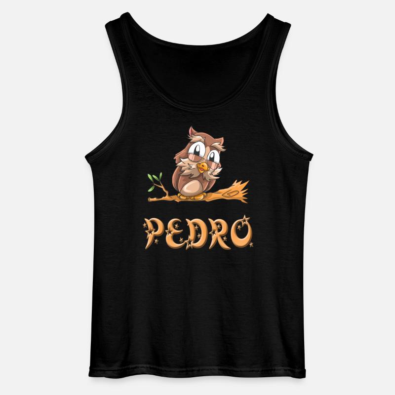 Eule Pedro - Gildan Männer Tank Top - Schwarz