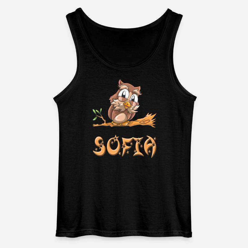 Eule Sofia - Gildan Männer Tank Top - Schwarz