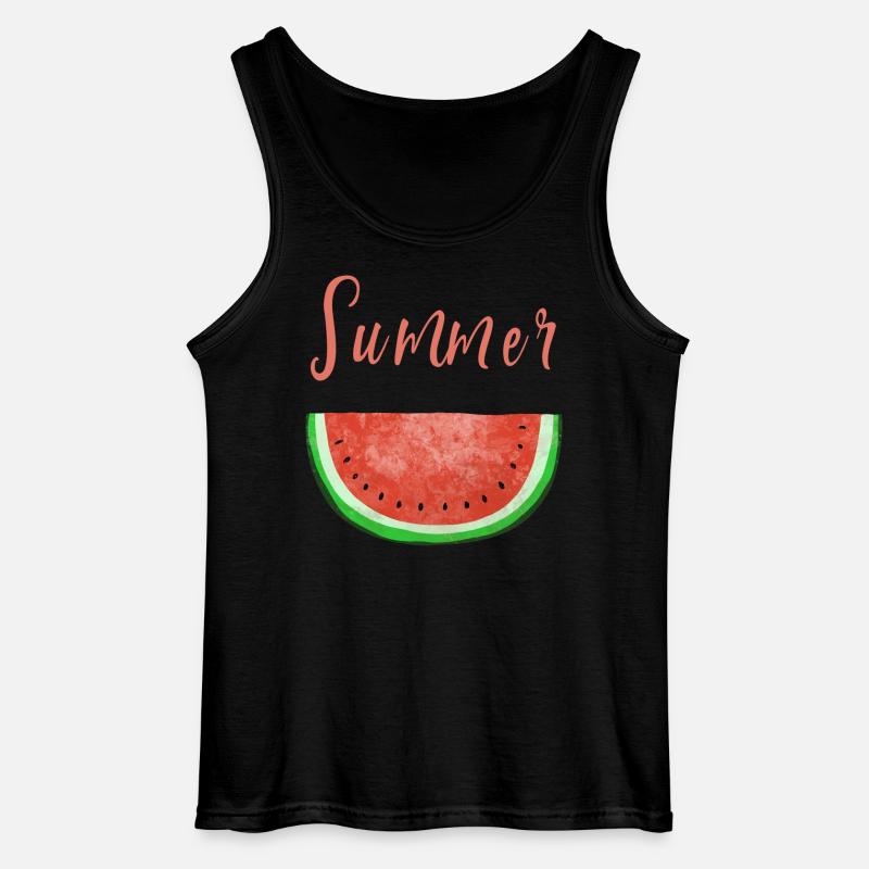 Summer Time Wassermelone - Melone - Sommer - Gildan Männer Tank Top - Schwarz