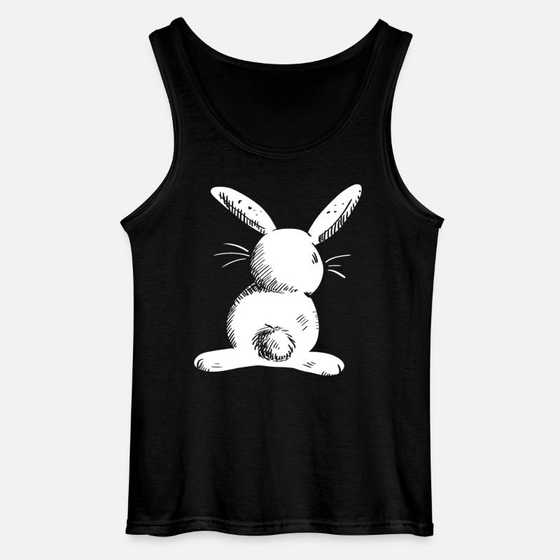 Weißer Langohr Hase Comic - Gildan Männer Tank Top - Schwarz