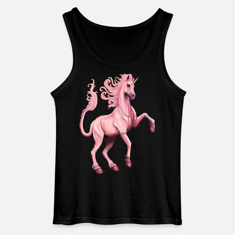 rosa Einhorn - Gildan Männer Tank Top - Schwarz
