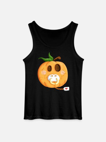 Baby Pumpkin Belly I Pregnancy I Gift - Gildan Men’s Tank Top - black