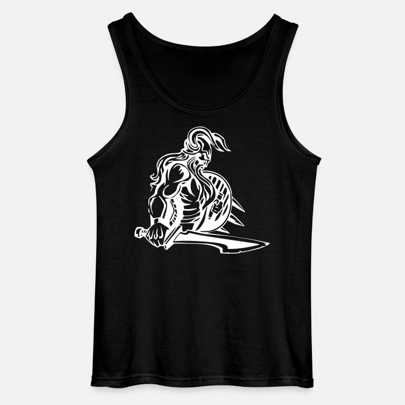Starker Wikinger - Gildan Männer Tank Top - Schwarz