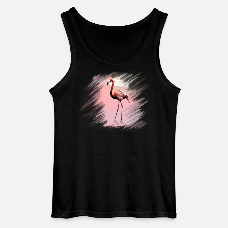 Flamingo - Gildan Männer Tank Top - Schwarz
