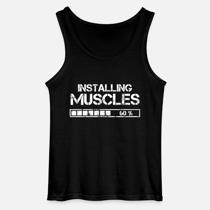 Installing Muscles - Gildan Männer Tank Top - Schwarz