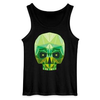 Emerald skull and crosses - Gildan Men’s Tank Top - black - Front - AI Model Male 185 dark (185cm)