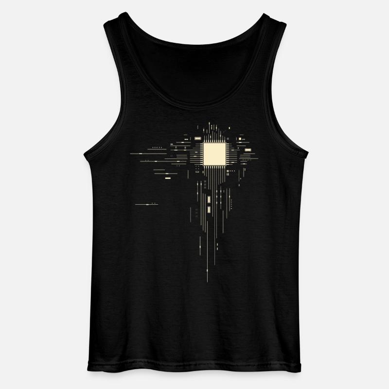 Prozessor - Platine - Gildan Männer Tank Top - Schwarz