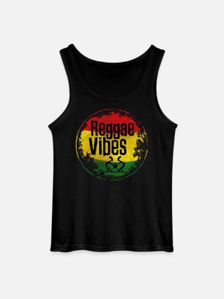 Reggae Vibes Peace Love - Gildan Men’s Tank Top - black