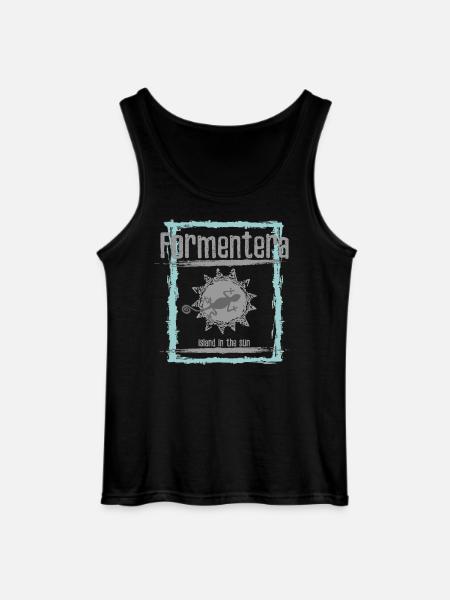 Formentera Sun Island Design - Gildan Men’s Tank Top - black