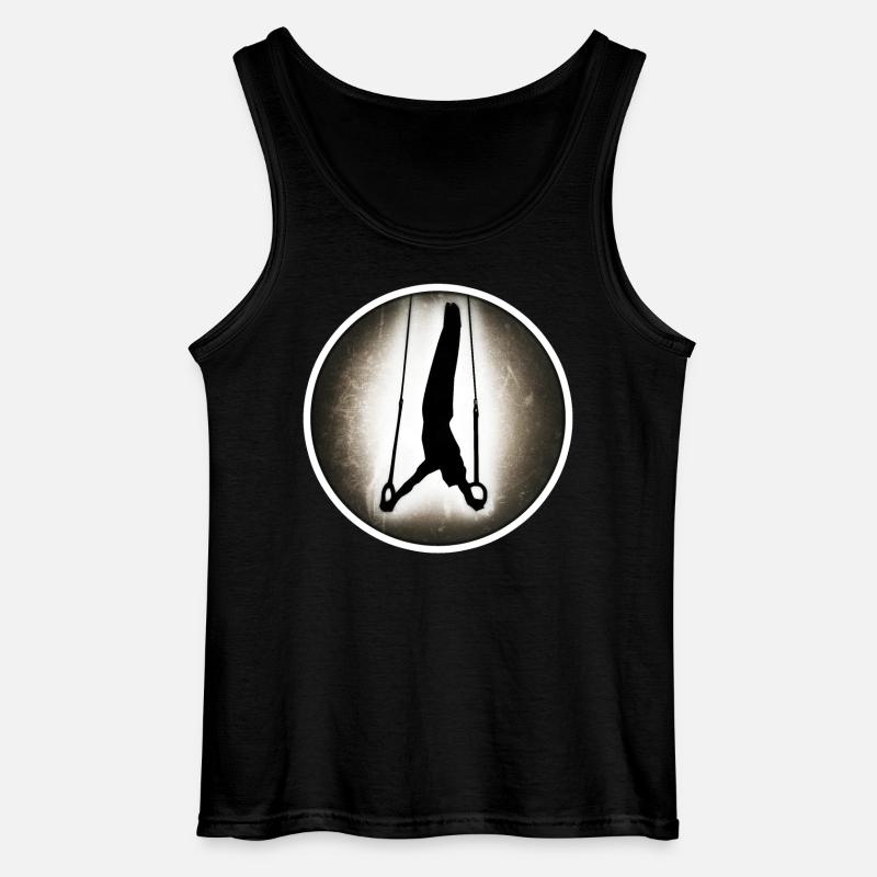 Turnen - Ringe - Gildan Männer Tank Top - Schwarz