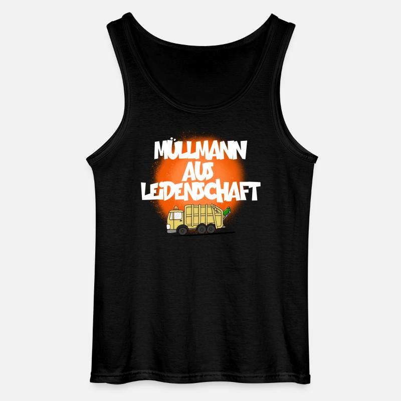 MÜLLMANN AUS LEIDENSCHAFT - Gildan Männer Tank Top - Schwarz