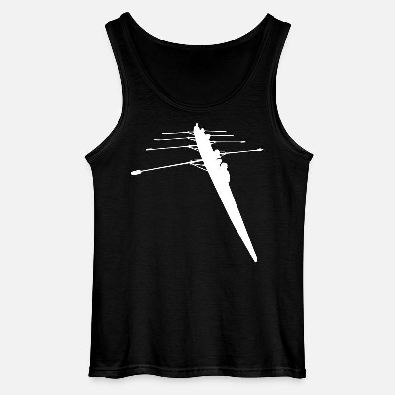 Ruderer - 4er Ruderboot - Gildan Männer Tank Top - Schwarz