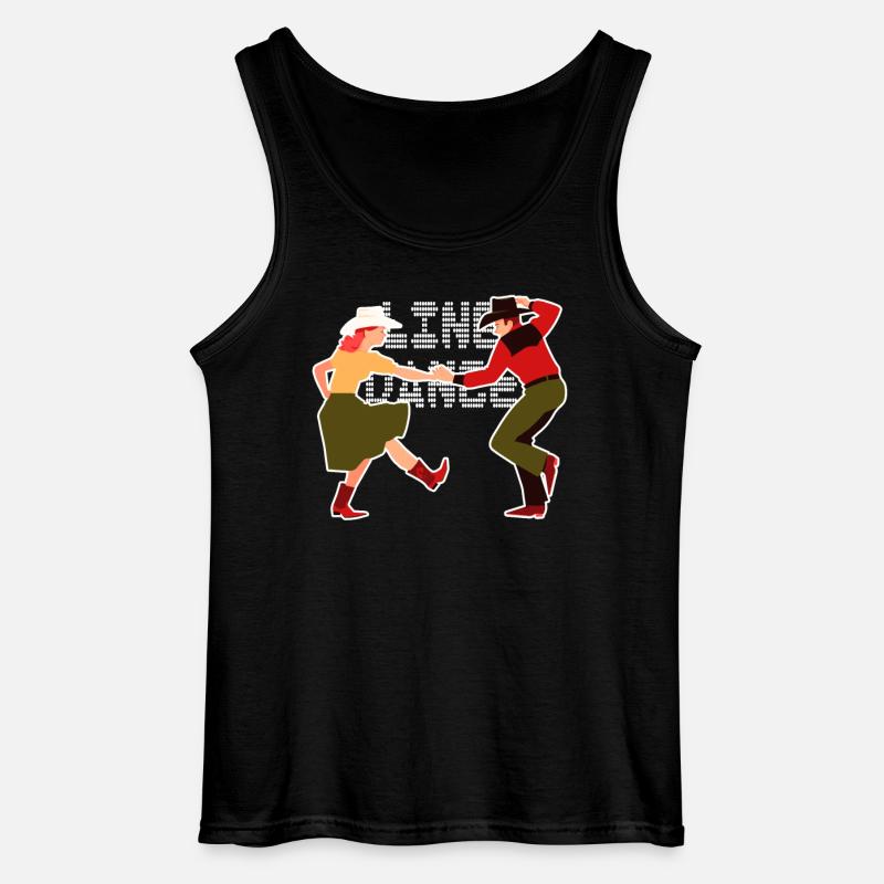 Line Dance - Gildan Männer Tank Top - Schwarz