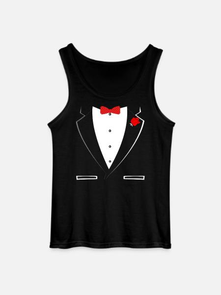 Tuxedo Gentleman Style - Gildan Men’s Tank Top - black