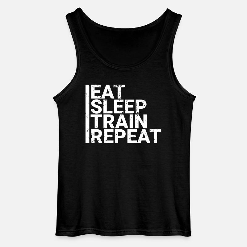 Manger dormir train répéter - Débardeur Gildan Homme - noir