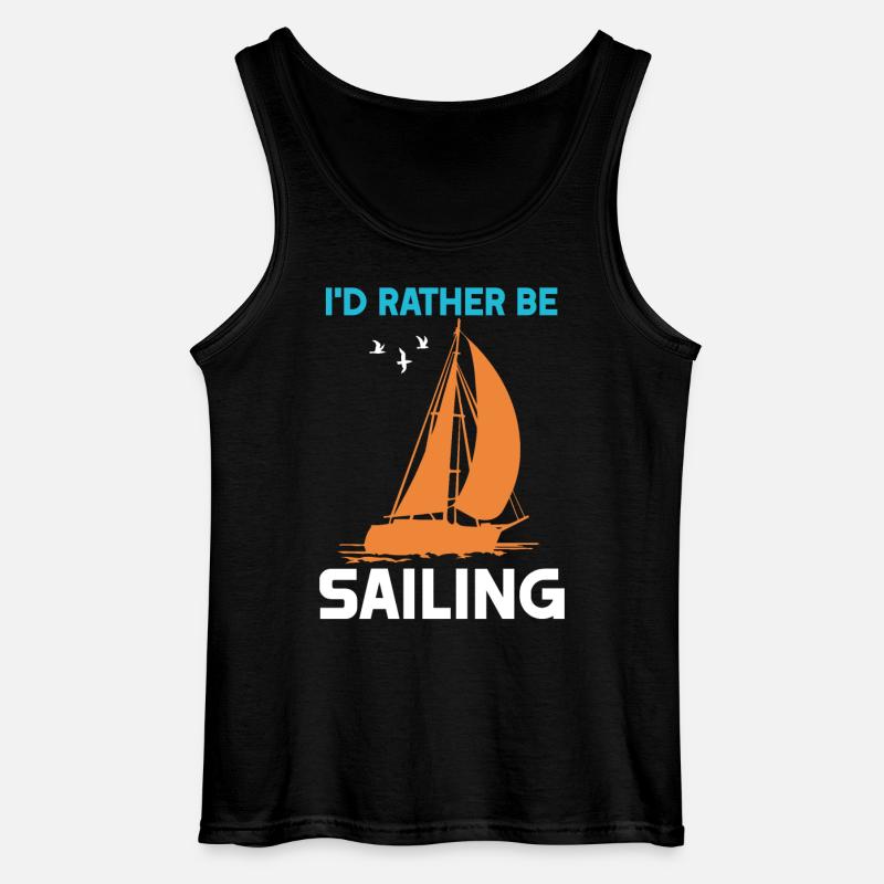I'd rather be Sailing - Gildan Männer Tank Top - Schwarz