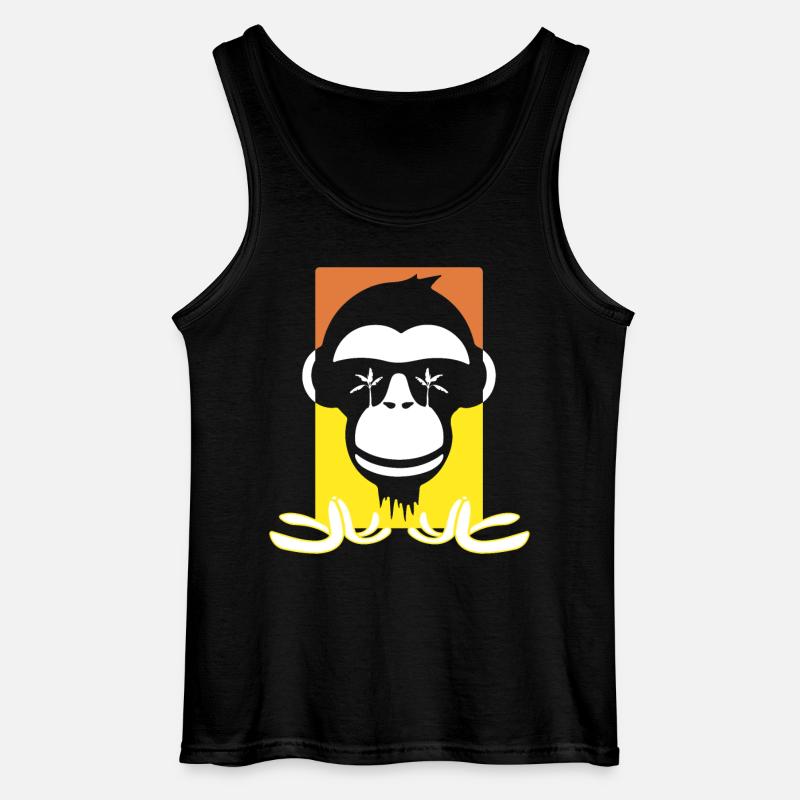 Lustiger Affe - Gildan Männer Tank Top - Schwarz