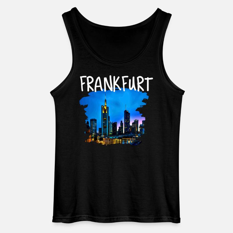 Frankfurt Skyline - Gildan Männer Tank Top - Schwarz